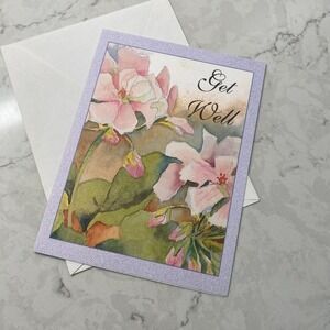 Elizabeth Boynton Pink Lily Flower Health & Wellness Thoughtful Greeting Card